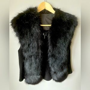 Love Token sweater/fur vest